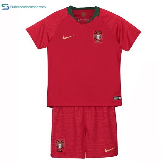 Camiseta Portugal 1ª Niños 2018 Rojo
